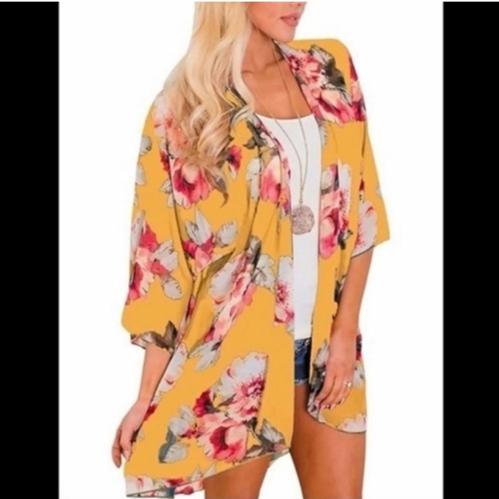 Floral Mango 🥭 Kimono Cardigan